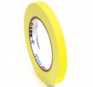 Pro Gaff 12mm x 22,8m Cloth Tape Fluorescent Yellow