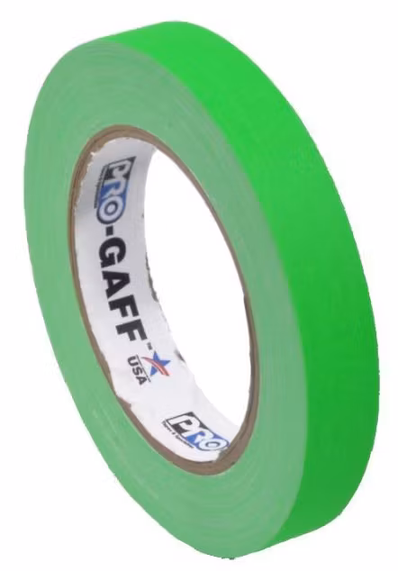 Pro Gaff 19 mm x 22,8 m stoftape fluorescerende grøn