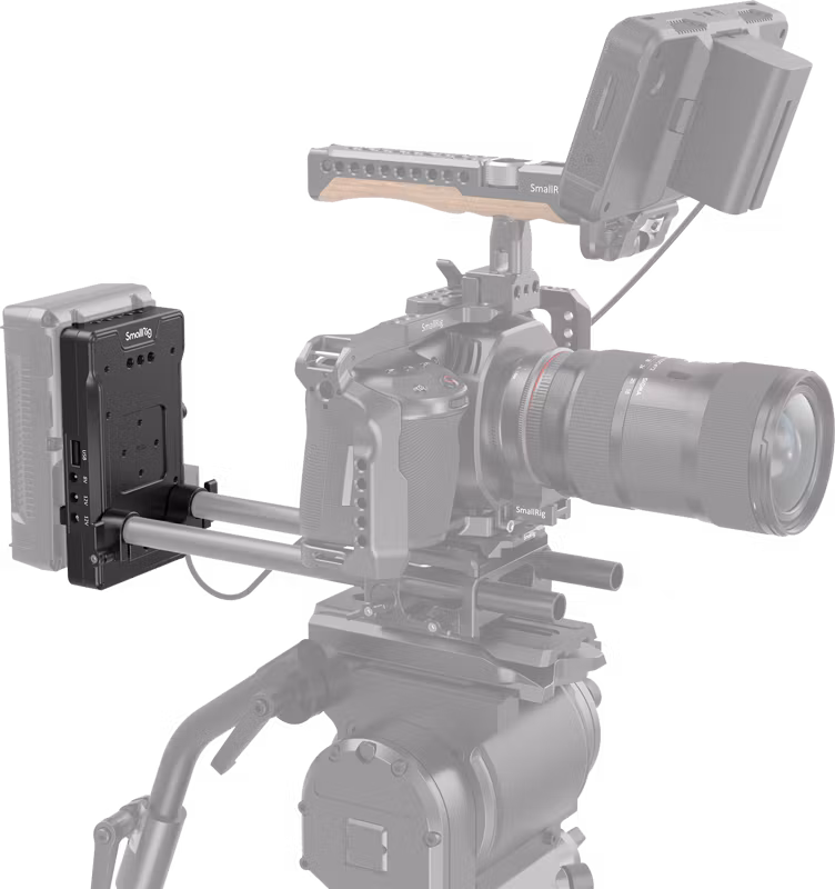 SmallRig 3203 Advanced V-Mount Battery Mount Plate with Dual 15mm Rod Clamp