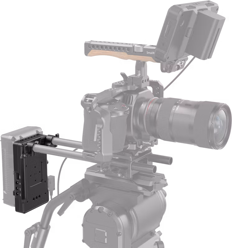 SmallRig 3203 Advanced V-Mount Battery Mount Plate with Dual 15mm Rod Clamp