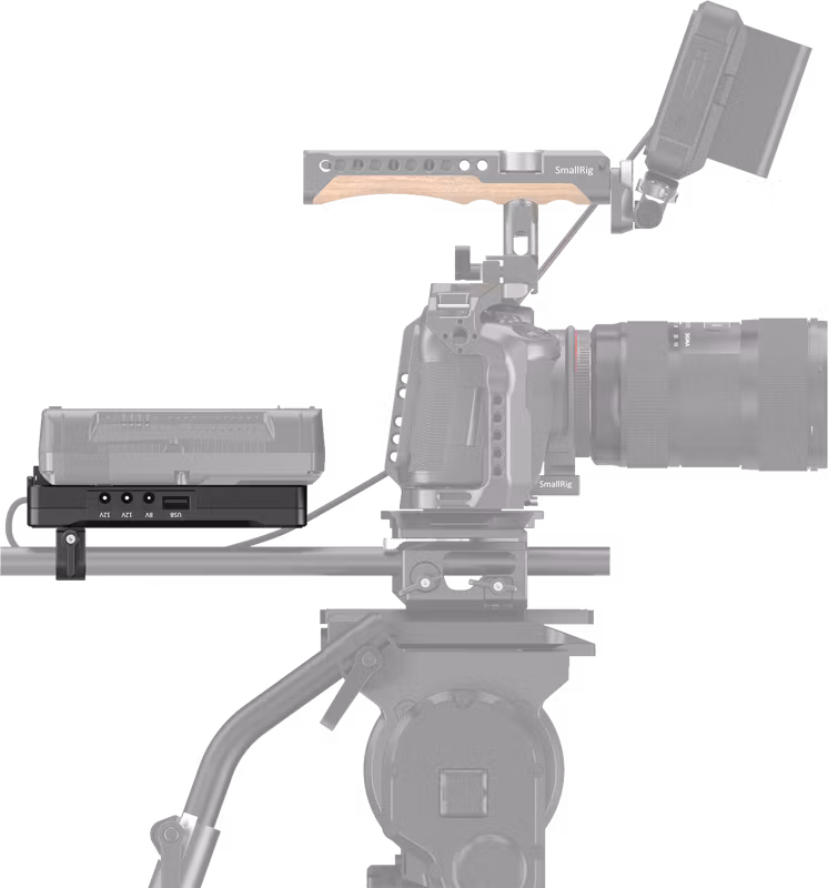 SmallRig 3203 Advanced V-Mount Battery Mount Plate with Dual 15mm Rod Clamp