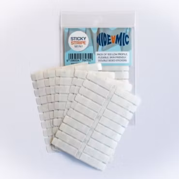 Hide-a-mic Sticky Stripe mini, 100 double sided sticky strips 7mm x 23 mm