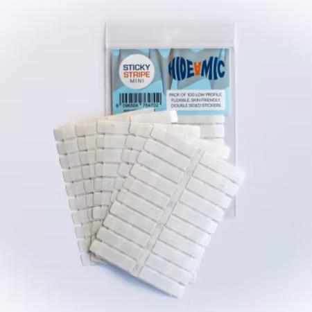 Hide-a-mic Sticky Stripe mini, 100 double sided sticky strips 7mm x 23 mm