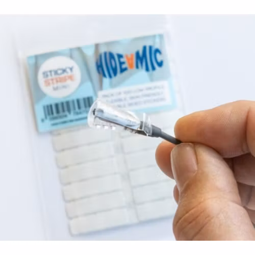 Hide-a-mic Sticky Stripe mini, 100 double sided sticky strips 7mm x 23 mm