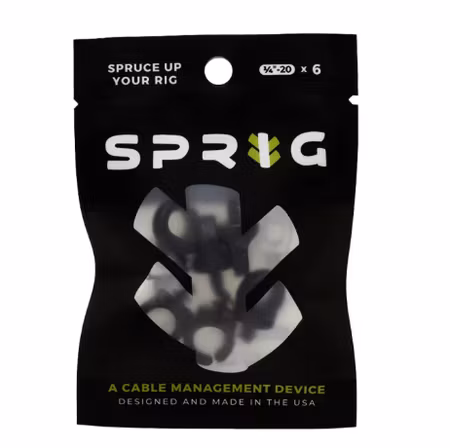 SPRIG 1/4"-20 6 PACK (BLACK)