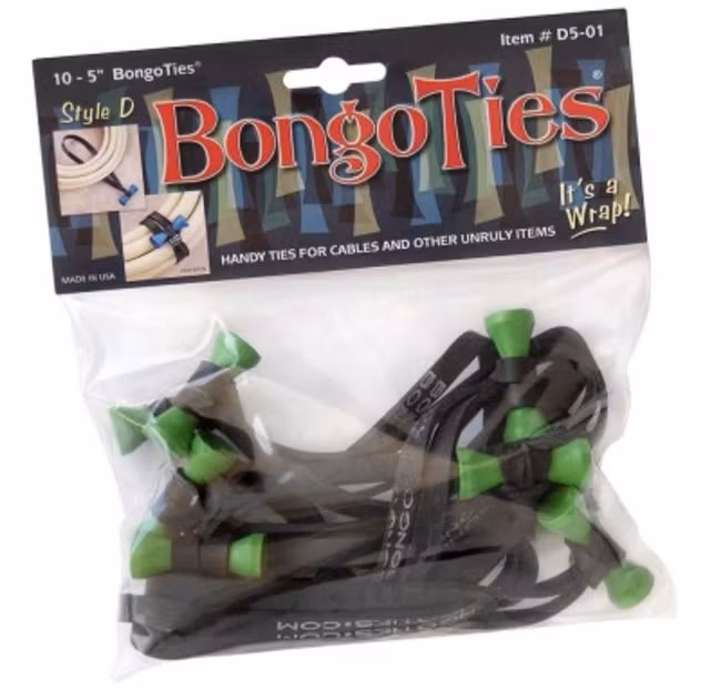BongoTies - Tree Frog 10-pack (GREEN Bongo Pin)