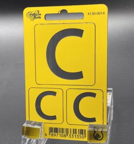 Forty One Thirty Camera ID's C 2x25 & 1x50mm with velcro Yellow/White