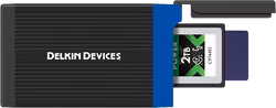 Delkin Cardreader CFexpress Type B & SD UHS-II (Type C to C & Type C to A Cables)