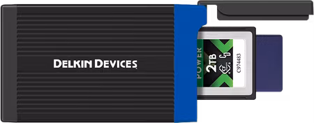 Delkin Cardreader CFexpress Type B & SD UHS-II (Type C to C & Type C to A Cables)