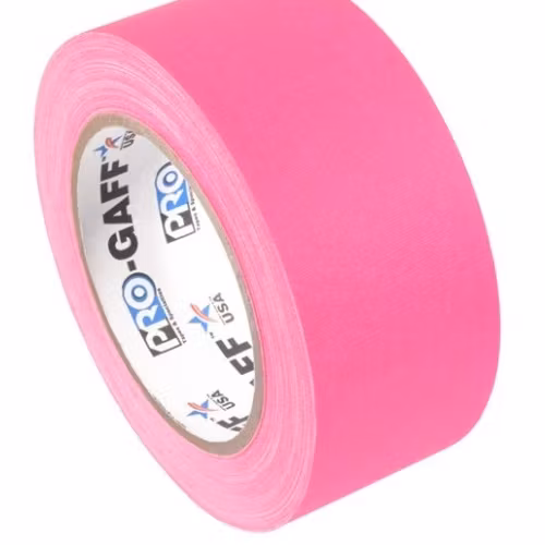Rosa, Pro Gaff 48mm x 22,8m Cloth Tape Fluorescent Pink Pro Tapes