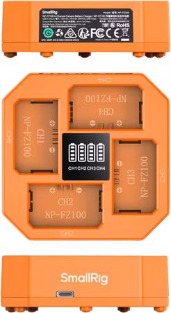 SmallRig 4839 NP-FZ100 4-Channel Camera Battery Charger
