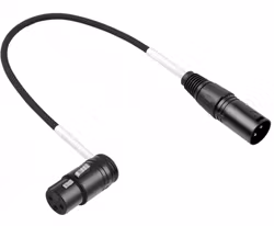 XLR, 3-pin roterbar högervinklad 30cm