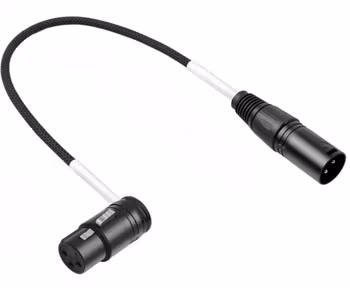 XLR, 3-pin roterbar högervinklad 30cm