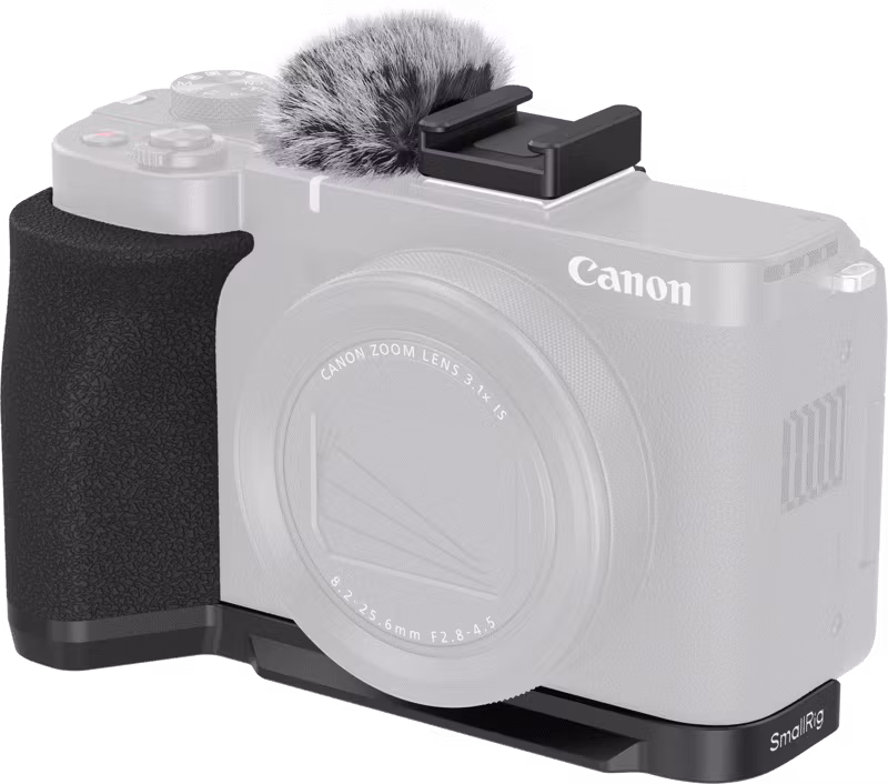 SmallRig 5808 L-Shaped Mount Plate with Handle for Canon PowerShot V1 (Black)