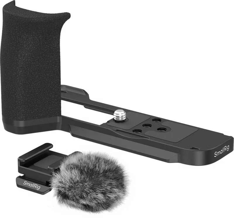 SmallRig 5808 L-Shaped Mount Plate with Handle for Canon PowerShot V1 (Black)