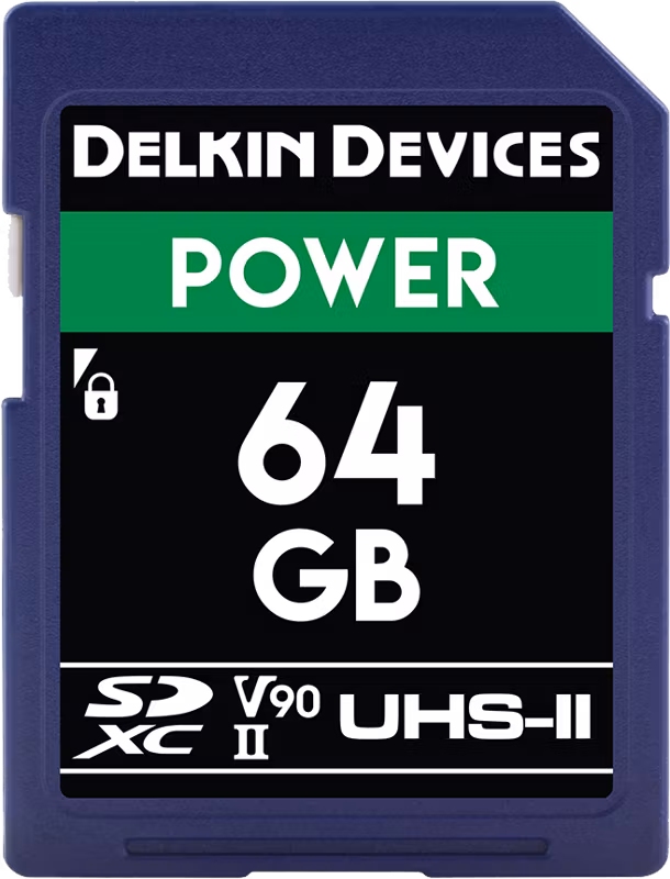 Delkin SDXC Power 2000X UHS-II U3 (V90) R300/W250 64GB