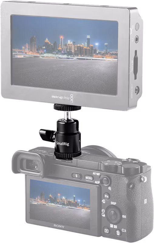 SMALLRIG 761 Camera Cold Shoe - Ballhead-1/4" Scre