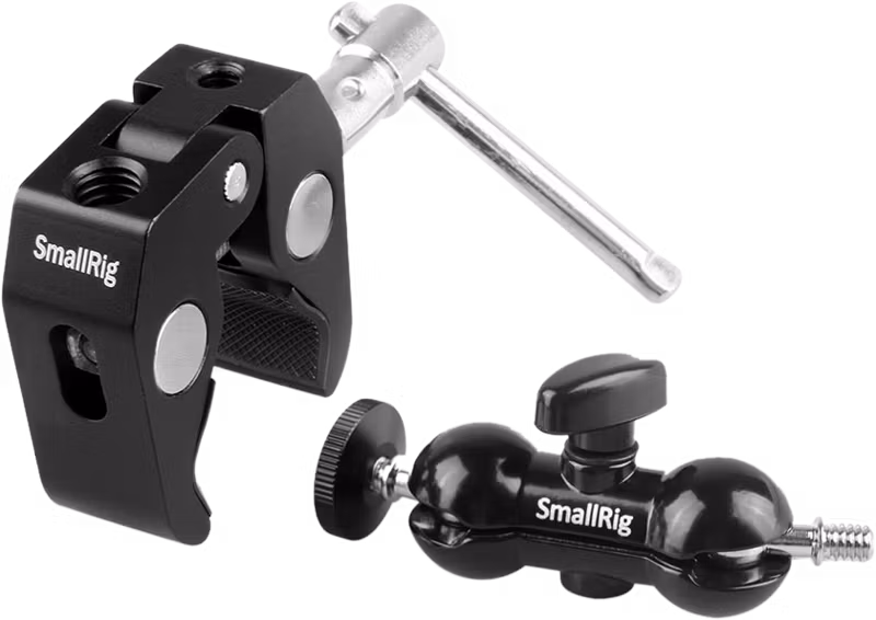 SMALLRIG 1138 Double Ballhead w/Clamp & 1/4" Screw
