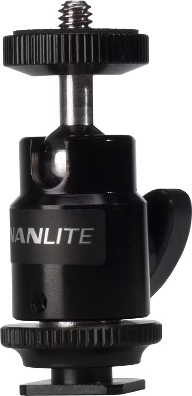 NANLITE MINI BALL HEAD WITH 1/4'' AND HOTSHOE