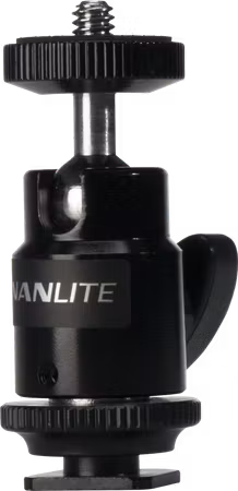 NANLITE MINI BALL HEAD WITH 1/4'' AND HOTSHOE