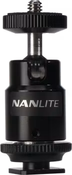 NANLITE MINI BALL HEAD WITH 1/4'' AND HOTSHOE