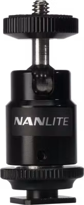 NANLITE MINI BALL HEAD WITH 1/4'' AND HOTSHOE