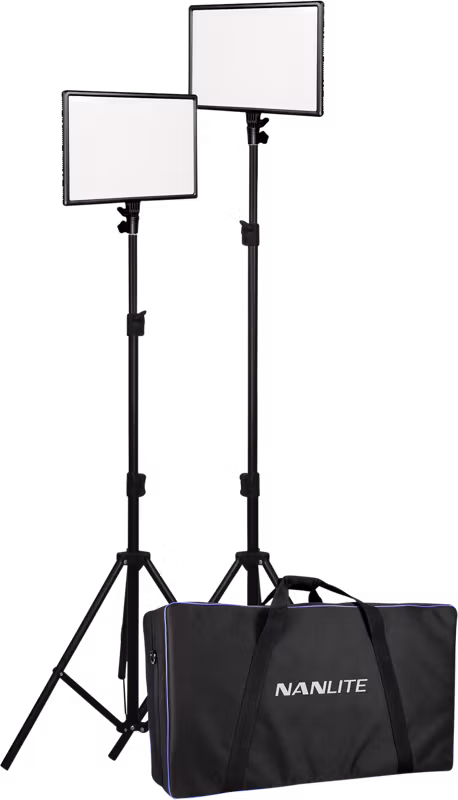Nanlite LumiPad 25 LED 2 Light kit with stand and bag