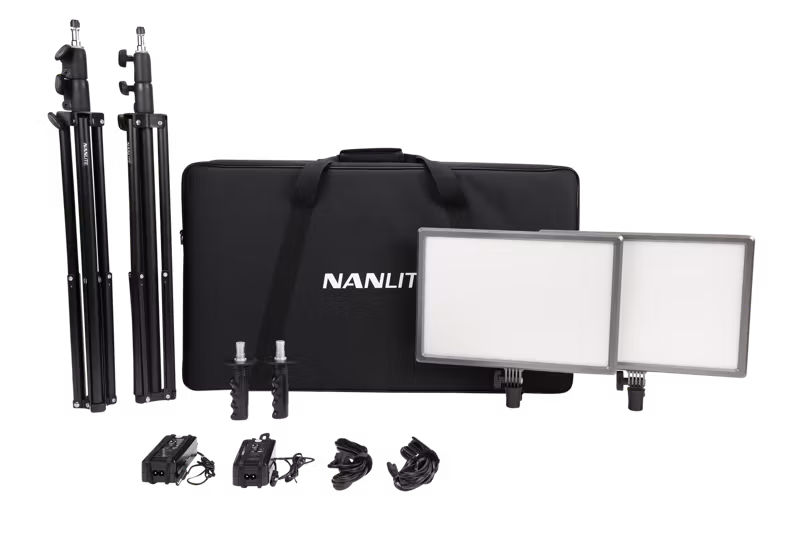 Nanlite LumiPad 25 LED 2 Light kit with stand and bag