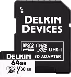 Delkin microSDXC Trail Cam Hyperspeed R100/W75 (V30) 64GB
