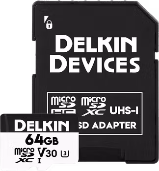 Delkin microSDXC Trail Cam Hyperspeed R100/W75 (V30) 64GB