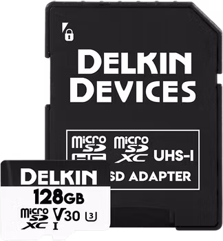 Delkin microSDXC Trail Cam Hyperspeed R100/W75 (V30) 128GB