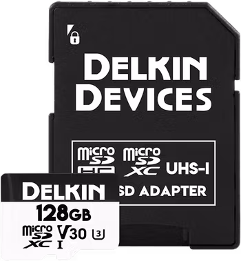 Delkin microSDXC Trail Cam Hyperspeed R100/W75 (V30) 128GB