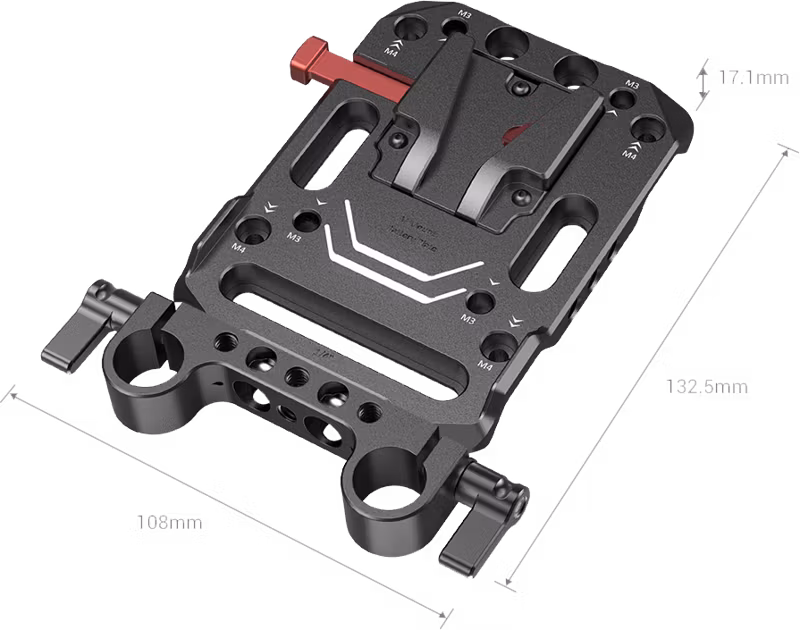 SmallRig 3016 Battery Plate V-Mount w Rod Clamp