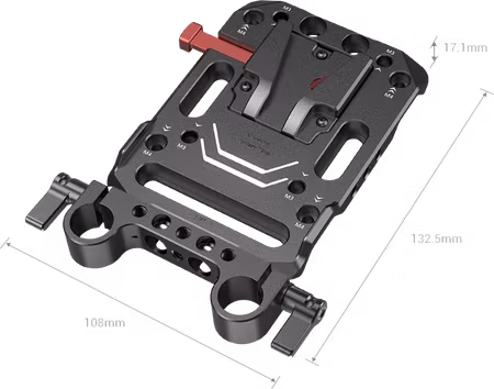 SmallRig 3016 Battery Plate V-Mount w Rod Clamp
