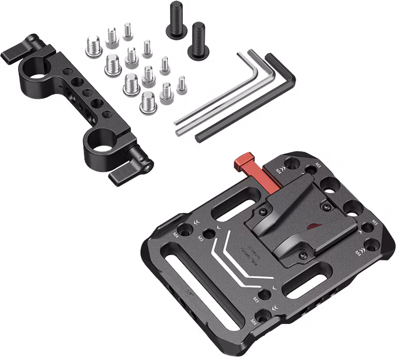 SmallRig 3016 Battery Plate V-Mount w Rod Clamp