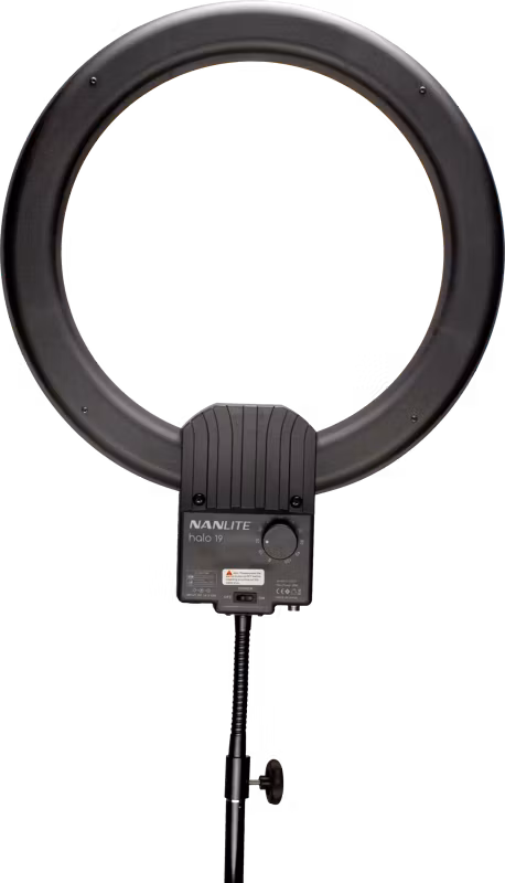 Nanlite Halo19 LED Ring Light with carrying case