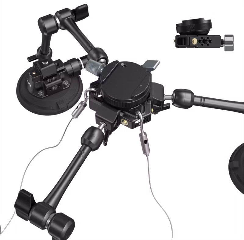 SmallRig 3565 All-in-One 4-Arm Suction Cup Camera Mount Kit for Vehicle Shooting SC-15K