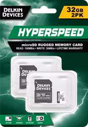 Delkin microSDHC Trail Cam Hyperspeed R100/W75 (V30) 32GB (2PK)