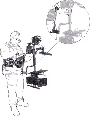 Kupo KS-262 Steadicam High/Low Mode Bracket Set