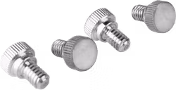 Kupo KS-363 1/4"-20*10mm Steel Thumb Screw, Knurled Head (Set of 4)