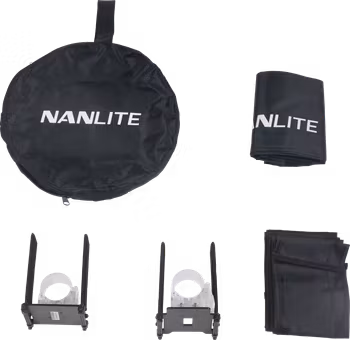 Nanlite Barndoor with eggcrate for Pavotube II 15C