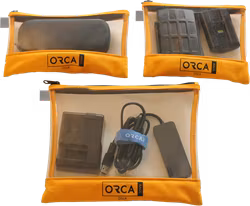 Orca OR-599 Transparent pouches Kit  for DSLR Accessories (3 pcs)