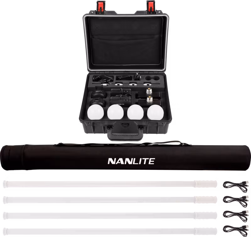 Kit Nanlite Pavotube T8-7X-4 Light kit  & Pavobulb 10C 4 Bulb kit