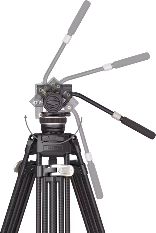 SmallRig 3989 Heavy-Duty Carbon Fiber Video Tripod Kit FreeBlazer AD-100