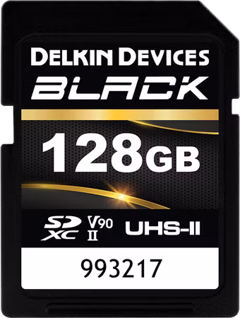 Delkin SDXC BLACK Rugged UHS-II R300/W250 (V90) 128GB (new)