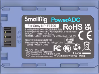 SmallRig 4265 Camera Battery USB-C Rechargable NP-FZ100
