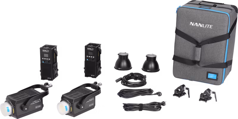 NANLITE Forza 500B II 2 Kit LED Spot Light with Trolley Case
