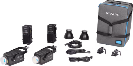 NANLITE Forza 500B II 2 Kit LED Spot Light with Trolley Case