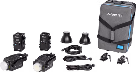 NANLITE Forza 300B II 2 Kit LED Spot Light with Trolley Case