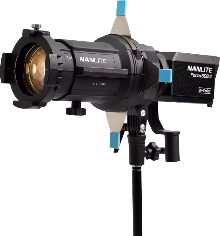 NANLITE Forza 60B II LED Bi-color Spot Light with 19°&36° Projection Attachment